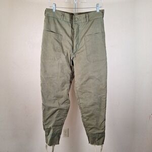 Vintage I.C.R.M Sarat Romanian Olive Military Riding Stirrup Pants Lined FLAW
